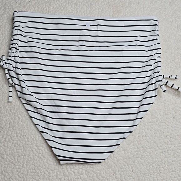 1162 NWT CALIA Women's High Waisted Ruched Side Tie Swim Bottoms - Picture 4 of 6